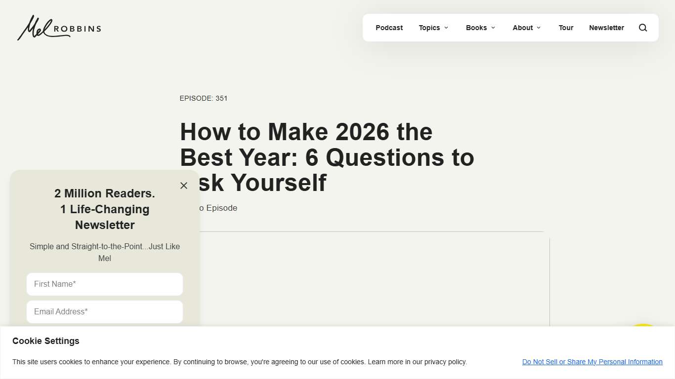 How to Make 2026 the Best Year - Mel Robbins
